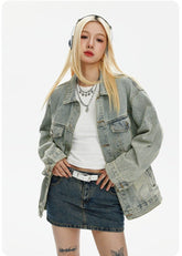 CATTEE Vintage Distressed Denim Jacket - COPPING THREADS - CATTEE